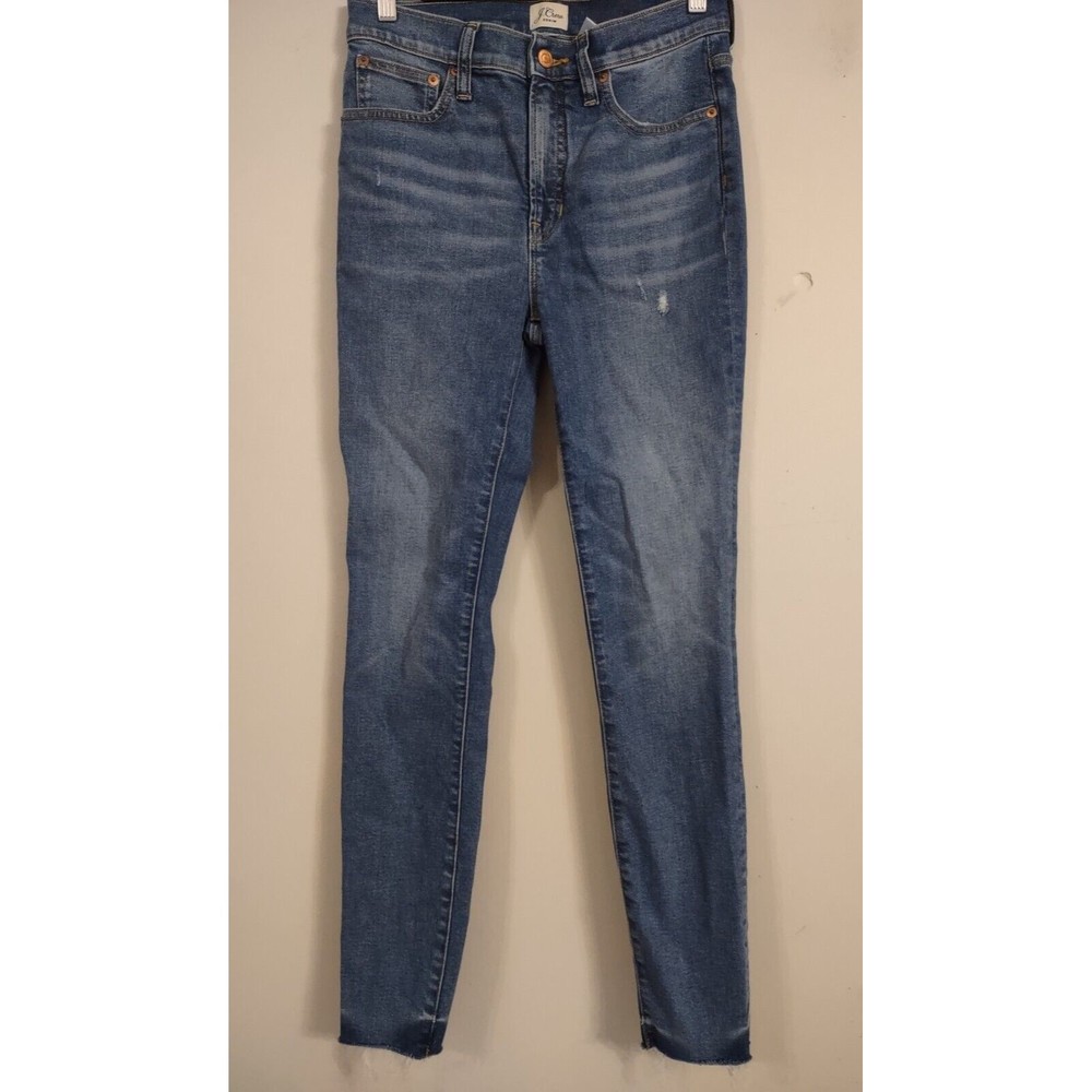J Crew Denim Size Stretch Skinny Jeans In Classic Wash Blue Dark Size 27 Tall